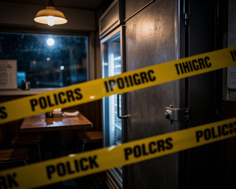 Crime Scene at Cafe