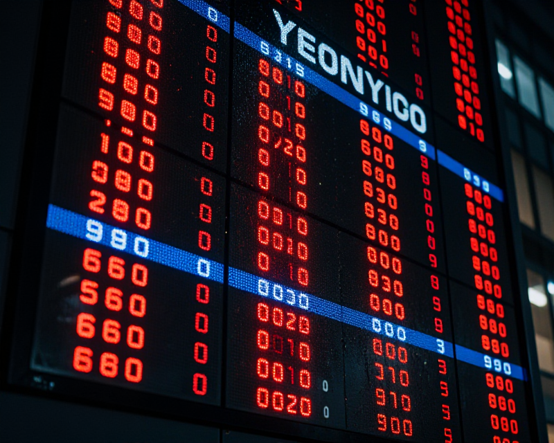 Stock Market Ticker in Seoul