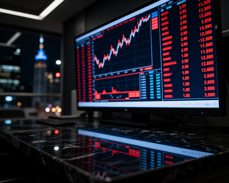 Financial Contrast Concept