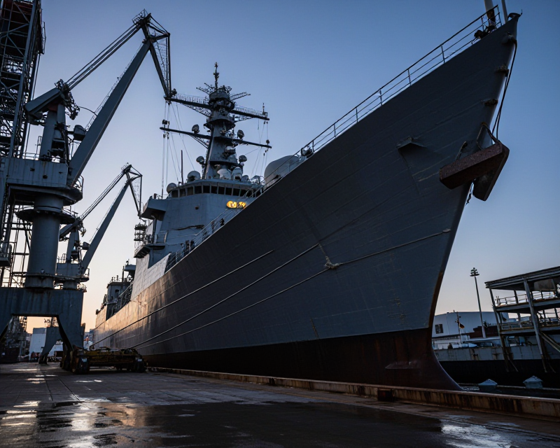 Aegis Destroyer in Shipyard