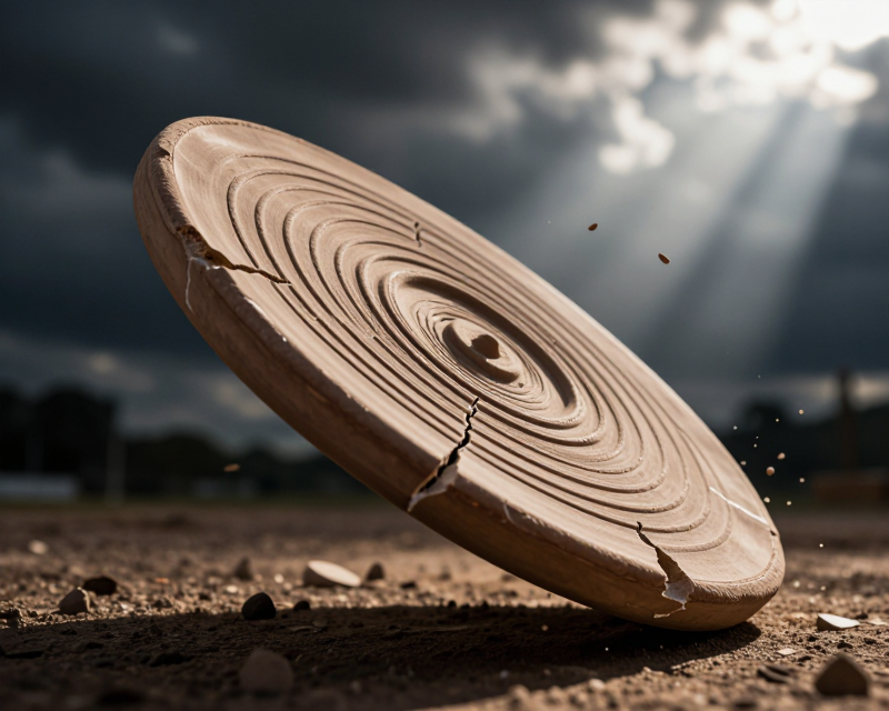 Shattered Clay Target in Motion