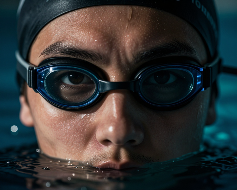 Intense Swimmer Focus
