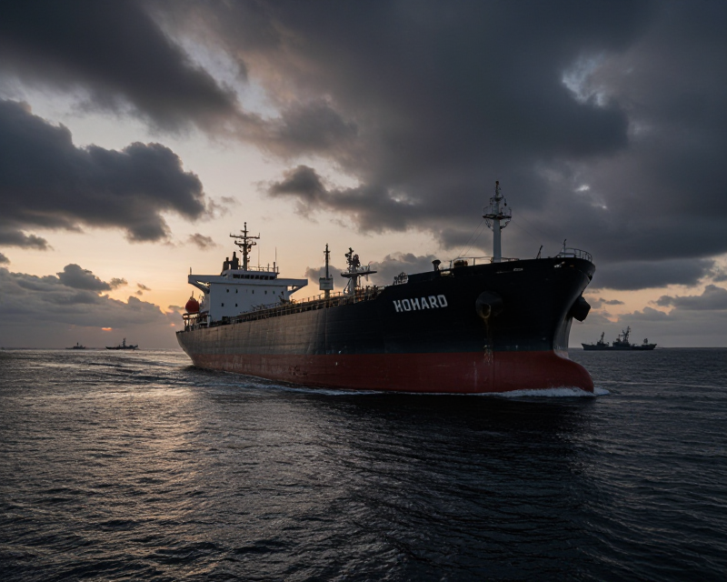 Cinematic view of the Strait of Hormuz